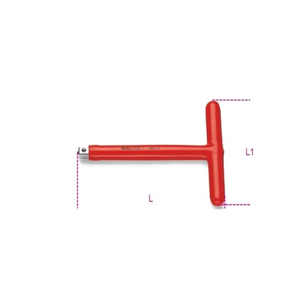 Beta T-Handle, 1/2" Square Drive 009200807